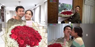 10 Potret Detik-Detik Raffi Ahmad Beri Kejutan Buket Bunga Raksasa Untuk Nagita Slavina, Dibalas Kecupan dan Pelukan Mesra