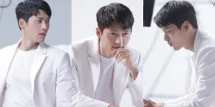 10 Potret Ganteng Hyun Bin Tampil Serba Putih saat Pemotretan, Pamer Senyum Manisnya