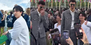 10 Potret Gemas Gong Yoo Fanboying ke Pebasket Victor Wembanyama, Terlihat Mungil dengan Tinggi Badan yang Terpaut Jauh