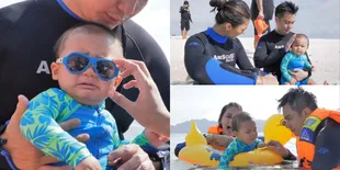 10 Potret Gemas Kiano Anak Baim Wong Coba Renang di Laut, Awalnya Rewel Kepanasan Berujung Ketiduran di Atas Pelampung