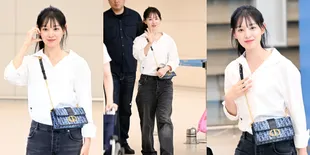 10 Potret Kim Ji Won di Bandara Incheon, Cantik Paripurna dengan Style Simple - Pamer Bare Face
