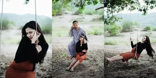 10 Potret Maternity Shoot Terbaru Bella Bonita, Denny Caknan Bikin Salfok Pakai Kaftan - Asyik Sendiri Main Ayunan