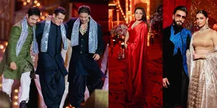 10 Potret Penampilan Seleb Bollywood di Hari Kedua Pesta Pra Pernikahan Anant Anak Mukesh Ambani, Trio Khan Bersatu di Panggung