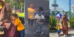 10 Potret Perjuangan Zaskia Adya Mecca Bikin Anak Bungsu Mau Pergi ke Sekolah, Rela Pisahan - Beri Hadiah