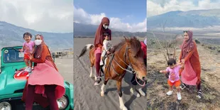 10 Potret Ria Ricis Ajak Moana Main ke Bromo, Perdana Naik Kuda - Kaki Cemong Kena Abu Sisa Kebakaran