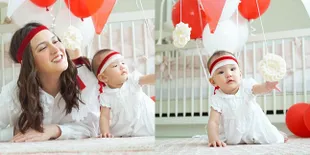 10 Potret Shandy Aulia dan Baby Claire Rayakan Hari Kemerdekaan, Lomba Makan Kerupuk Bareng Sang Mama