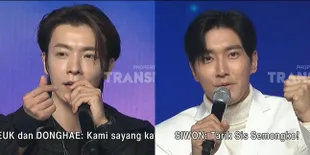 10 Potret Super Junior Ucapkan 5 Kata Trend Indonesia di Ulang Tahun TransMedia, Siwon Suka 'Tarik Sis Semongko'
