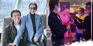 10 Potret Syahrini Temani Reino Barack Bermain di Tokyo, Pamer Leher Berlipat Penuh Lemak