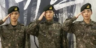 10 Potret Tampan Xiumin, D.O. EXO, dan Lee Hong Ki Saat Hadiri Kampanye Peringatan 70 Tahun Perang Korea