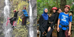 11 Momen Seru Uyaina Arshad dan Jirayut Liburan ke Puncak Bogor, Naik Sepeda Layang