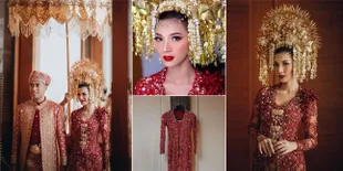 11 Potret Busana Pengantin Sheila Dara Saat Pesta Resepsi, Cantik Serba Merah - Pakai Adat Minang