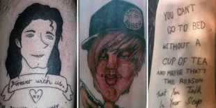 11 Tatoo Terburuk Fans Yang Bikin Sang Idola Susah Tidur