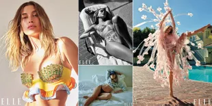 12 Potret Hot Hailey Baldwin di Photoshoot Majalah Elle, Pakai Bikini Hingga Pamer Body Goals