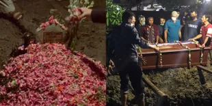 12 Potret Pemakaman Chacha Sherly eks Trio Macan, Diwarnai Kesedihan di Antara Gelapnya Malam