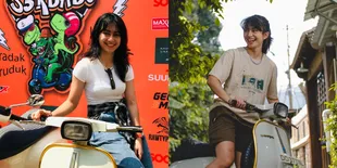 12 Potret Sintya Marisca Bersama Vespa Kesayangannya, Sebut Punya Sensasi Tersendiri Saat Ditunggangi - Sudah Keliling Indonesia