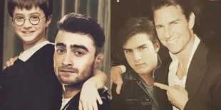 15 Potret Kalau Artis Hollywood Ketemuan Dengan Diri Mereka di Masa Lalu