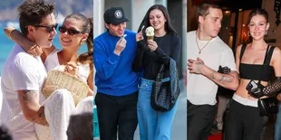 20 Potret Brooklyn Beckham dan Nicola Peltz Saat Jalan Berdua, Makan Es Krim - Sempatkan Foto dengan Penggemar