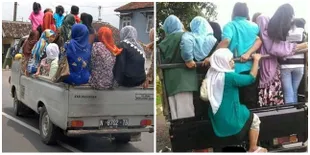 7 Aksi Ibu-Ibu di Bak Pick Up Ini Ngeri Banget, Jangan Ditiru Ya!