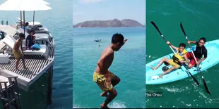 7 Foto Betrand Peto Renang di Labuan Bajo, Beli Celana Renang dengan Harga Fantastis!