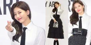 7 Foto Cantiknya Suzy Pakai Rok Layer, Tebar Senyum dan Cinta