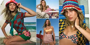 7 Foto Hailey Baldwin di Pemotretan Terbaru Vogue, Hot Dalam Balutan Bikini dan Outfit Pantai