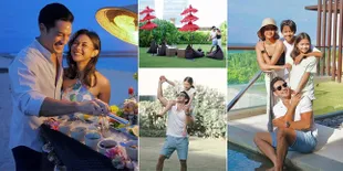 7 Foto Liburan Keluarga Nana Mirdad dan Andrew White di Hotel Mewah Bali, Dinner - Dansa Romantis