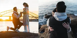 7 Momen Romantis Anthony Ginting Melamar Mitzy Abigail di Australia, Diiringi Indahnya Sunset