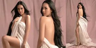 7 Pose Hot Anya Geraldine di Pemotretan Terbaru, Cuma Pakai Kain Putih - Pamer Tahi Lalat di Punggung