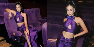 7 Potret Anya Geraldine Dandan Serba Ungu di Premier Film 'Mendadak Dangdut', Spesial Ditemani Sang Pacar