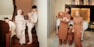 7 Potret Baju Lebaran Sarimbit ala Keluarga Lesti Kejora dan Rizky Billar, Kompak dengan Nuansa Nude