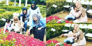 7 Potret Bunga Citra Lestari dan Noah Saat Ziarah, Pose Seolah Peluk Ashraf Sinclair