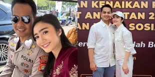 7 Potret Cantik Febby Rastanty Hadiri Hari Bhayangkara ke-79, Sekaligus Temani Suami Naik Jabatan