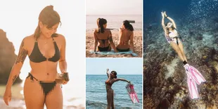 7 Potret Liburan Eksotis Awkarin di Bali, Pamer Body Goals & Pose Hot Pakai Bikini Two Piece