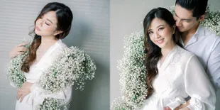 7 Potret Maternity Shoot Franda di Usia Kandungan 7 Bulan, Banjir Pujian Karena Outfit-nya Sopan Tak Buka-Bukaan - Cantik Tampil Serba Putih