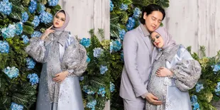 7 Potret Maternity Shoot Terbaru Cut Meyriska dan Roger Danuarta, Menawan dengan Gaun Metalik