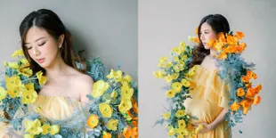 7 Potret Maternity Shoot Terbaru Franda, Menawan Berbalut Bunga-Bunga dan Gaun Kuning Terang - Netizen: Ibu Peri Cantik Sekali!