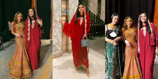 7 Potret Millen Cyrus Pakai Kaftan dan Kerudung di Acara Henna Night Aurel, Dipanggil 'Bu Hajah' - Didoakan Segera Nyusul