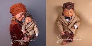 7 Potret Newborn Photoshoot Baby Leslar Anak Lesti, Imut Menggemaskan Bertema Sunda - Pamer Senyum Manis dalam Pelukan Ibunya