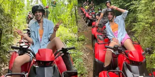 7 Potret Nia Ramadhani Main ATV Bareng Keluarga, Senang dan Bahagia - Cuek Banget Baju Kotor Kena Lumpur
