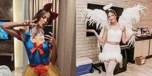 7 Potret Nia Ramadhani Rayakan Halloween, Cantik Banget Pakai Kostum Snow White Sampai Jadi Angel - Body Goals Bikin Salfok