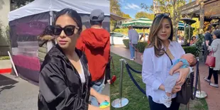 7 Potret Nikita Willy Momong Baby Izz di Pasar Beverly Hills, Jalan-Jalan Dorong Stroller tapi Penampilan Tetap Kece dengan Kacamata Hitam