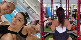 7 Potret Nikita Willy Tetap Aktif Berolahraga Meski Tengah Berbadan Dua, Jajal Kolam Renang Sedalam 3 Meter - Angkat Beban di Gym