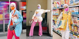 7 Potret OOTD Tantri Namirah, Kenakan Masker Berbagai Warna - Fashionable dan Colorful Banget