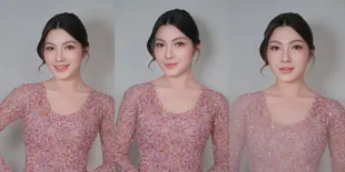 7 Potret Penampilan Haviza Devi saat Lamaran dengan Harriz Vriza, Cantik Alami Serba Pink