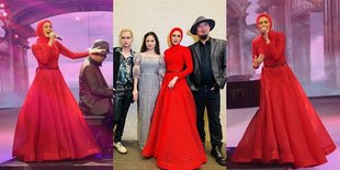 7 Potret Penampilan Mulan Jameela di AMI Awards 2021, Anggun Dalam Balutan Gaun Merah Merona - Wajah Cantik Disebut Mirip Tissa Biani Calon Menantunya