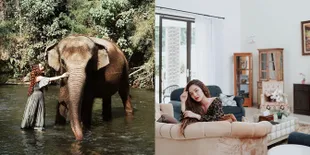 7 Potret Siti Badriah Liburan ke Bali Bersama Suami, Pamer Rambut Indah Bak Rambut 'Marimar' - Asyik Main Sama Gajah
