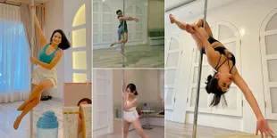 7 Potret Vanessa Angel yang Lagi Keranjingan Latihan Pole Dance, Body-nya Makin Langsing!