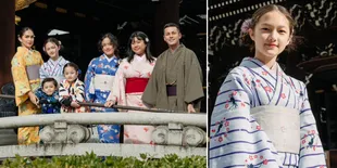 8 Family Portrait Terbaru Keluarga Ussy - Andhika Pratama, Visual Semua Kompak Pakai Kimono