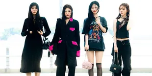 8 Foto aespa di Bandara Incheon Sebelum Terbang ke Indonesia, Kaget Rambut Tertiup Angin Tapi Bagai Adegan Drama