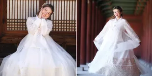 8 Foto Rebecca Klopper Liburan di Korea, Jalani Pemotretan Cantik Pakai Hanbok